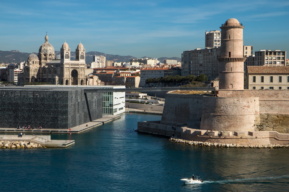 Old,Port,Of,Marseille,With,Boat,,,French,Landscape
