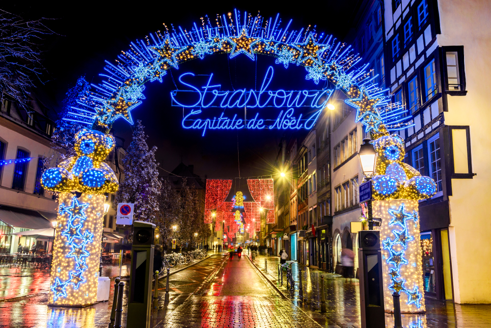 Strasbourg,,France.,Christmas,Lights,In,Strasbourg,,Capitale,De,Noel,,Landmark