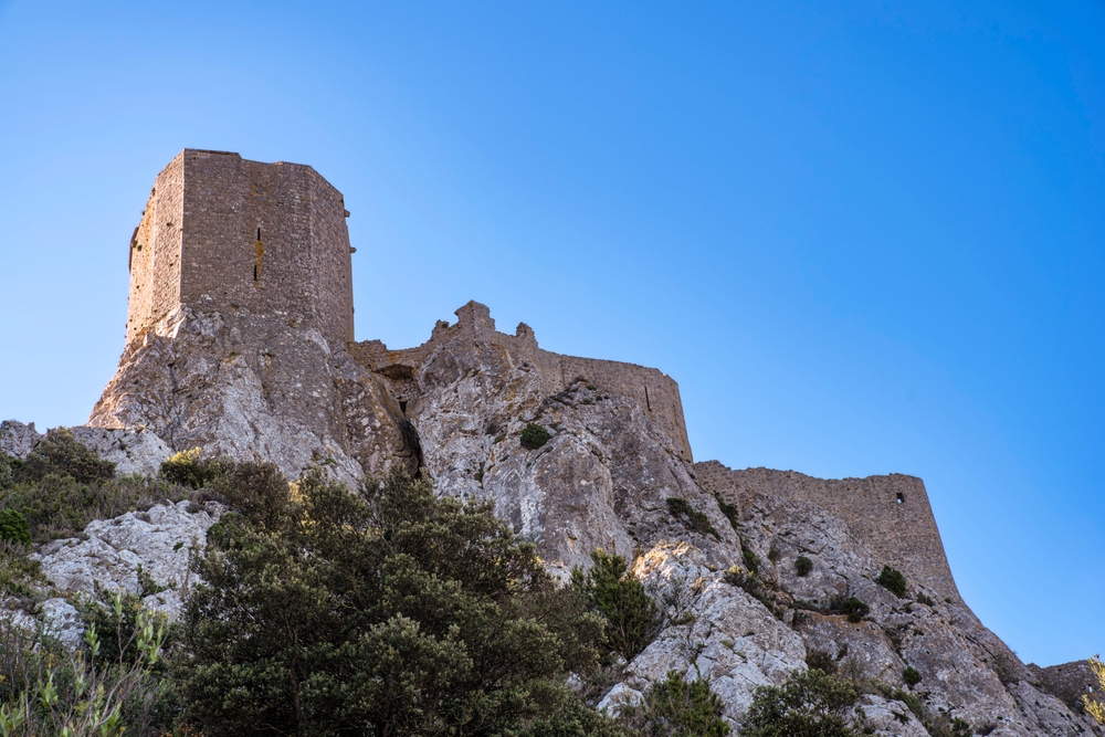 Ruins,Of,The,Medieval,Castle,Of,Quéribus,,In,The,Cathar